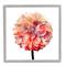 Stupell Industries Bright Coral Watercolor Bloom Dahlia Flower in Gray Frame Wall Art